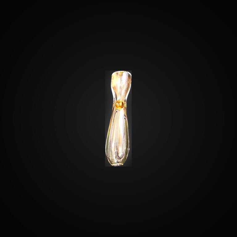 Glass Chillum 3" Gold Fumed 3 asst