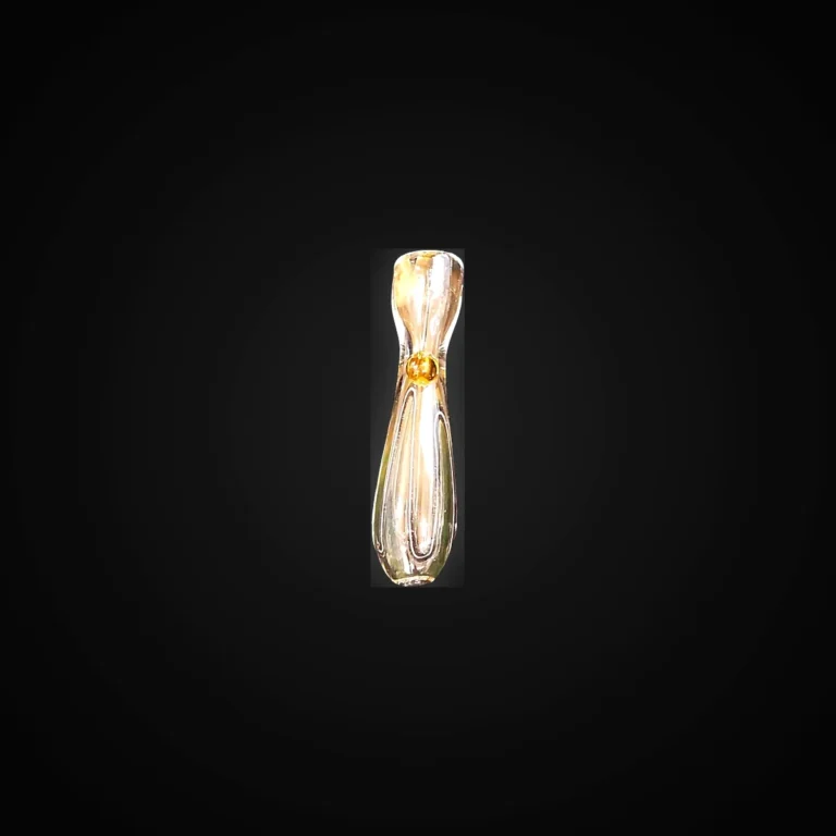 Glass Chillum 3" Gold Fumed 3 asst