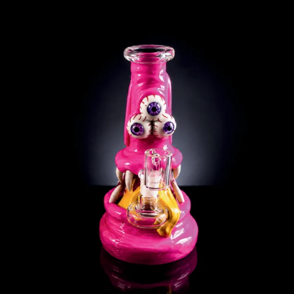 Waterpipe - 8in - Triple-Eye Creature 3D Resin Design - Assorted Colors