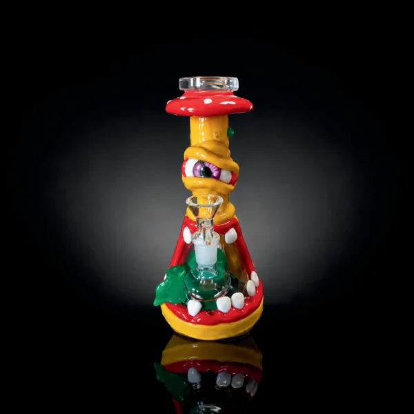 Waterpipe - 8in - Red Toadstool Hat Creature 3D Resin Design