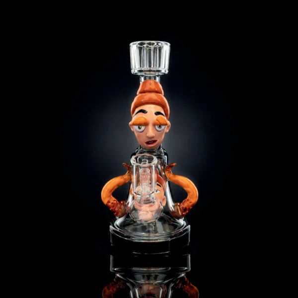 Waterpipe - 8.5in - Cartoon Woman 3D Resin Design