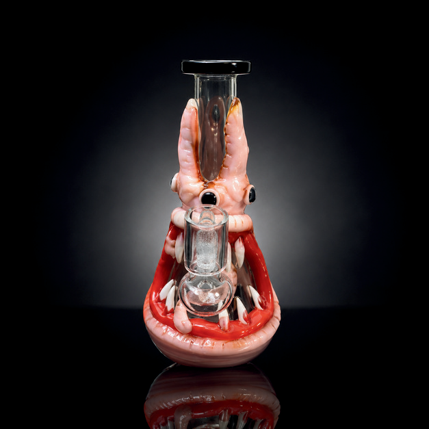 Waterpipe - 8.5in - Long-Eared Rabbit Creature 3D Resin Design