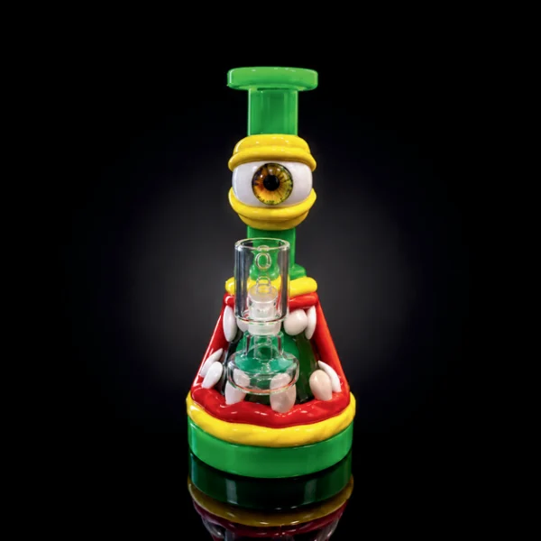 Waterpipe - 8.5in - Rasta Cyclops 3D Resin Design
