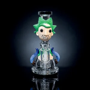 Waterpipe - 8.5in - Green-Haired Character 3D Resin Design