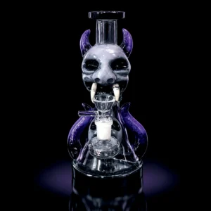 Waterpipe - 8.5in - Purple Horned Skull 3D Resin Design