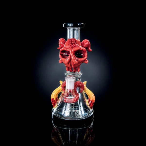 Waterpipe - 8.5in - Red Devil 3D Resin Design