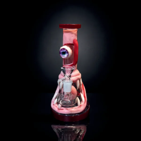 Waterpipe - 8.5in - Pink Skeleton 3D Resin Design