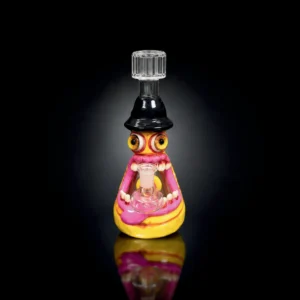 Waterpipe - 8.4in - Black Top Hat Fanged Creature 3D Resin Design