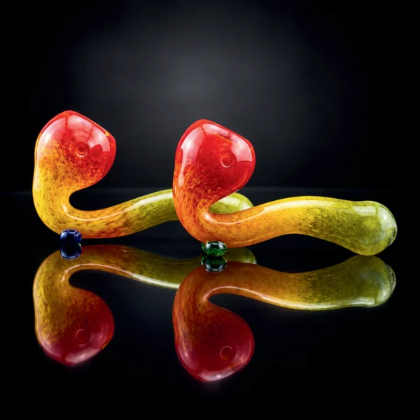 Glass Sherlock pipe Rasta 4"