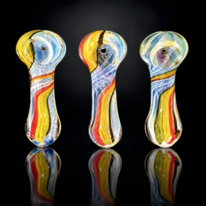 Glass Pipe 3" Fancy Colors 3 Asst