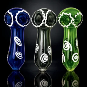 Glass Pipe 5" Artistic Designs asst Double Bowl