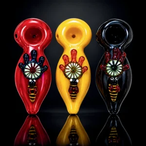 Glass Pipe W/Lady Bug 5"