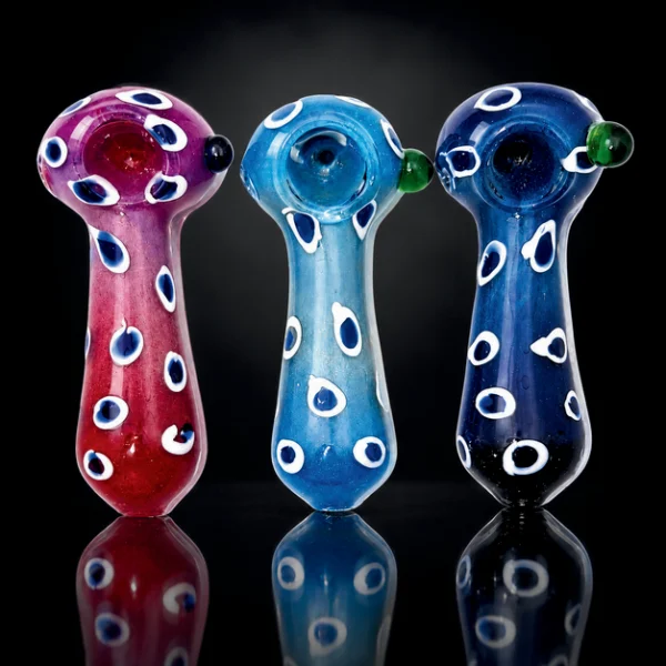 Glas PIpe 5"asst colours Dotts design