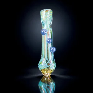 Glass Chillum 3" Gold Fumed asst