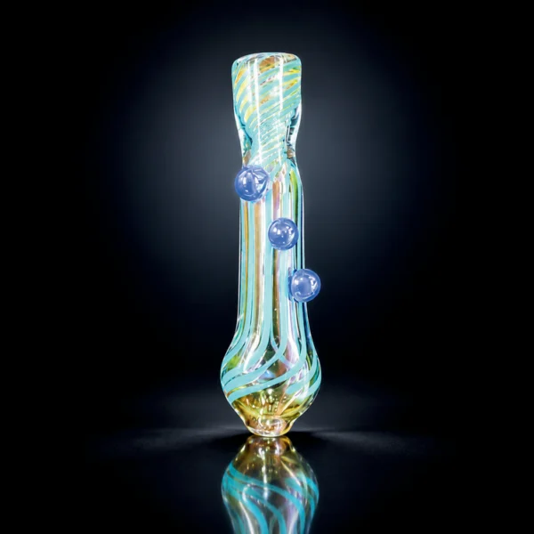 Glass Chillum 3" Gold Fumed asst