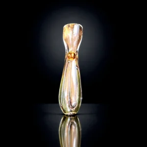 Glass Chillum 3" Gold Fumed 3 asst