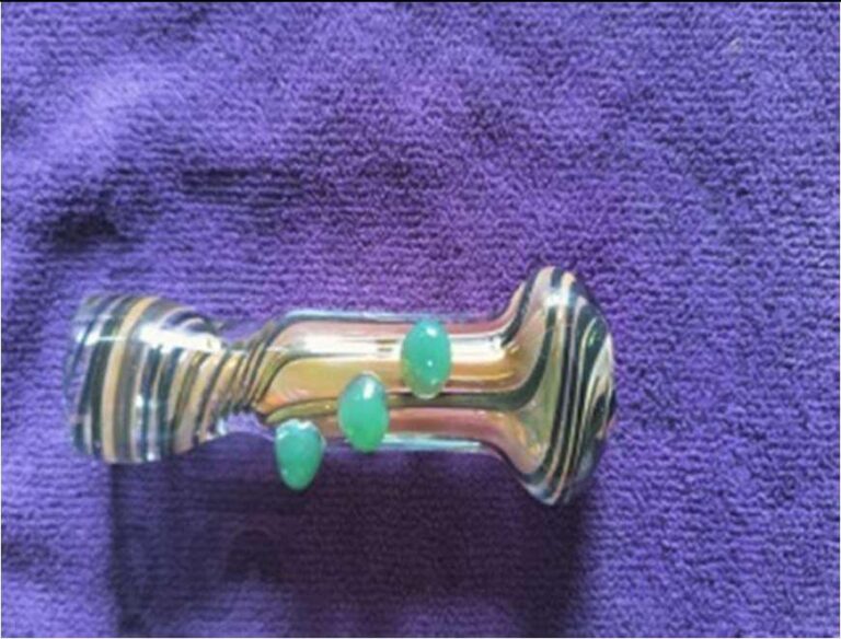Glass Chillum 3" Gold Fumed asst