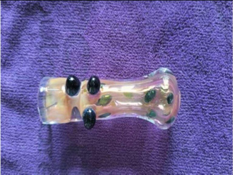 Glass Chillum 3" Gold Fumed 3 asst