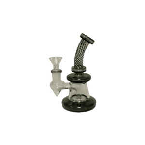 6-inch bent neck beaker base water pipe made from durable glass for smooth hits.