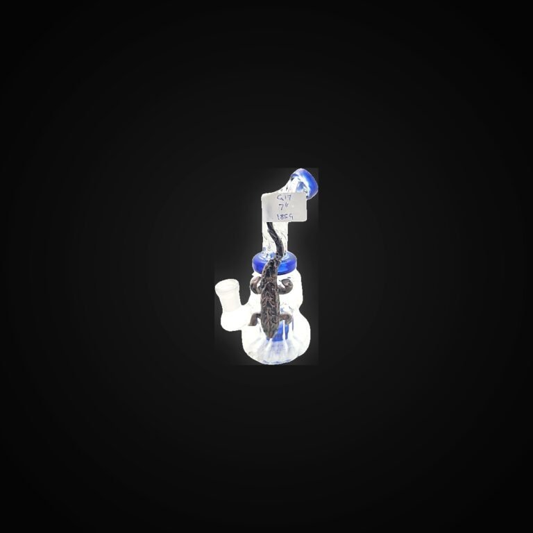 7" waterpipe cut glass