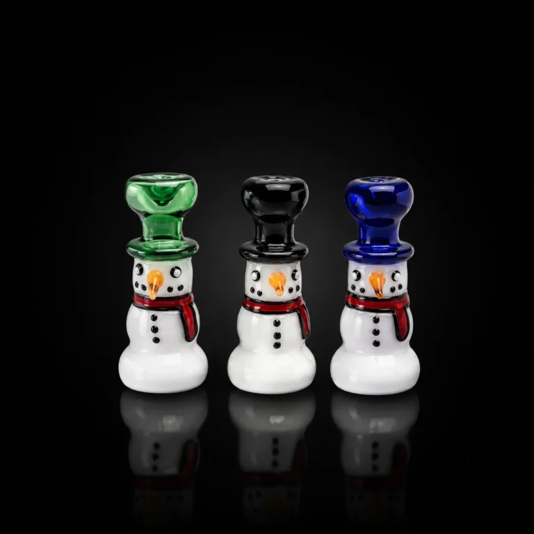 Glass Pipe 5" Snowman design