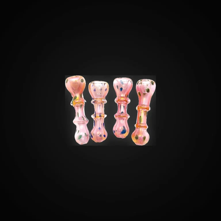 Glass Chillum 3" Gold Fumed asst
