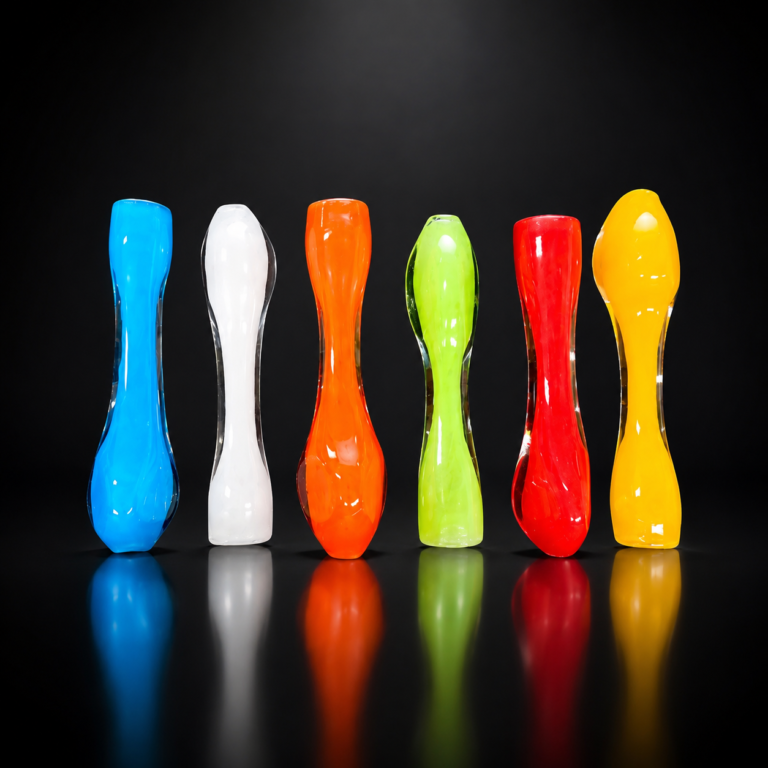 Glass Chillum 3" SLIME COLORS ASST