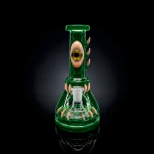 Waterpipe - 8.5in - Green Eye and Bones 3D Resin Design