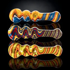 Glass Pipe 6" Artistic Design 3 ast