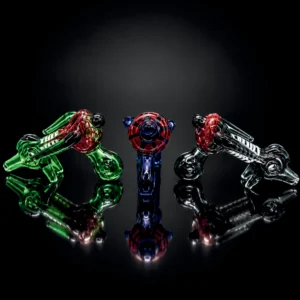 Glass Hand Pipe - 5in - Cruiser Motorcycle Shape - Assorted Colors