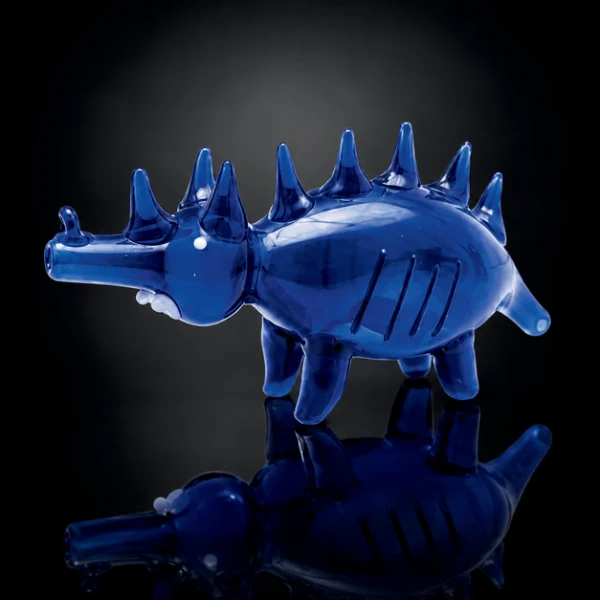 Glass Hand Pipe - 5in - Dragon Shape - Assorted Colors