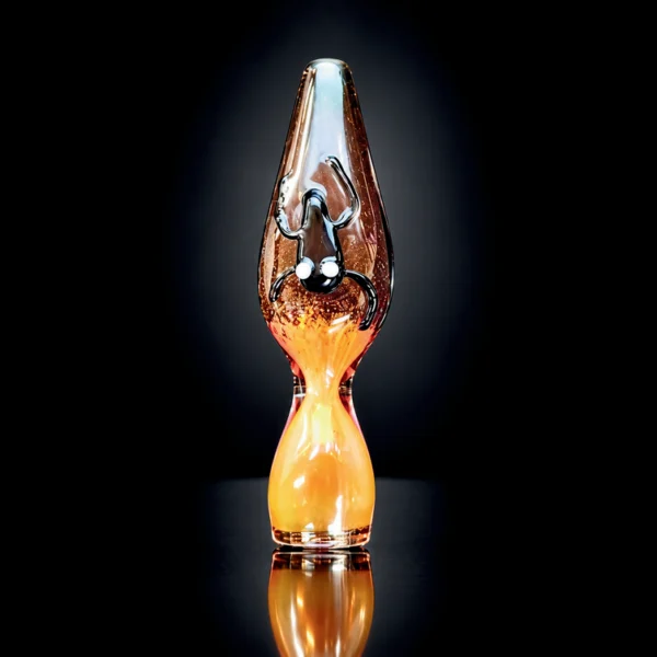Glass Chillum 3}" Gold Fumed 4 asst / 4 Inner