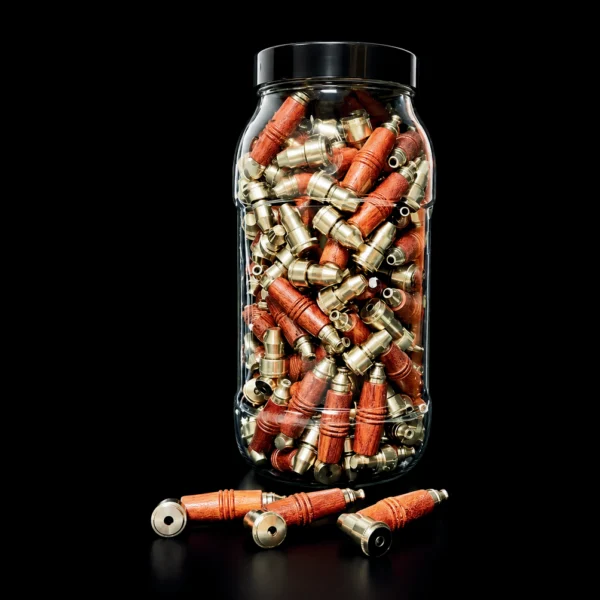 Jar of Wood Pipe 3" 100 pcs