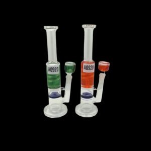 10-inch glass glycerin water pipe with a freezable chamber, available in 6 assorted colors for a smooth and cool smoking experience.