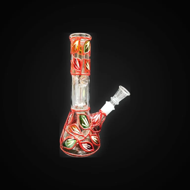 WATER PIPE 8" BEAKER W/PERK DESIGNS ASST