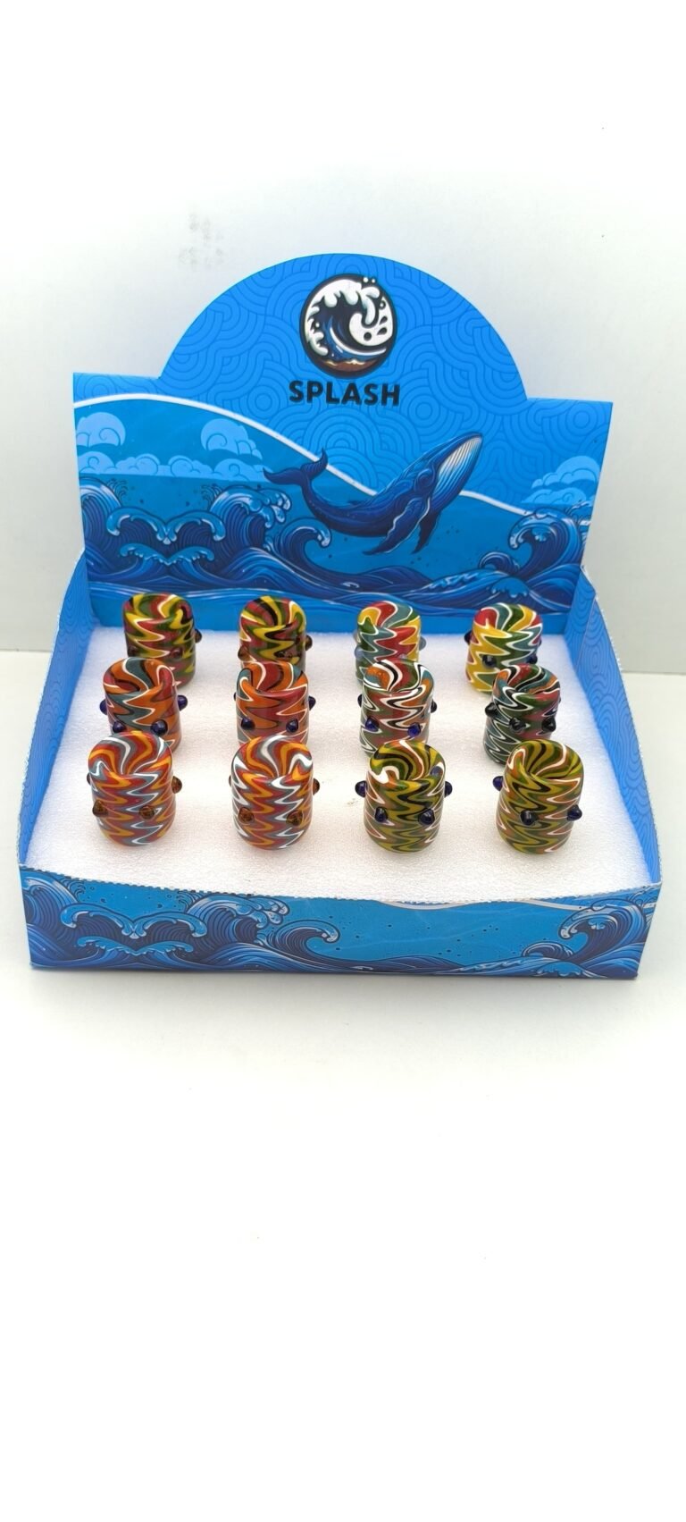 GLASS ARTISTIC Asst 14MM  BOWL 12 In A DISPLAY