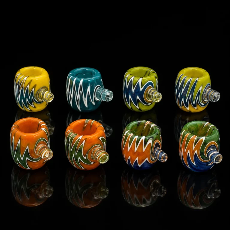 GLASS ARTISTIC Asst 14MM  BOWL 12 In A DISPLAY