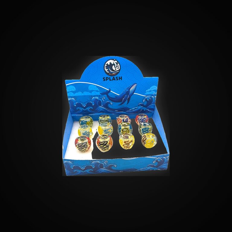 GLASS ARTISTIC Asst 14MM  BOWL 12 In A DISPLAY