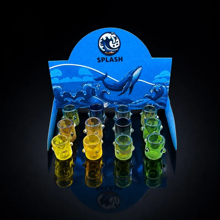 GLASS ARTISTIC Asst 14MM  BOWL 12 In A DISPLAY