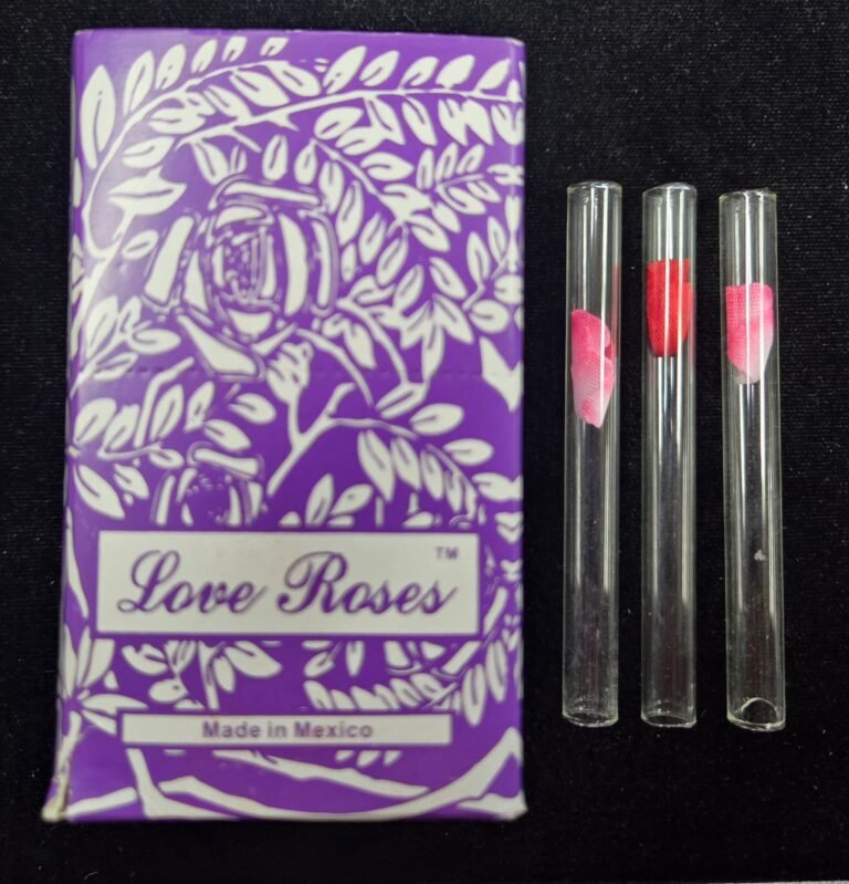 Love Rose 4" Chillums  of 25 pcs 2mm thick Blue Box