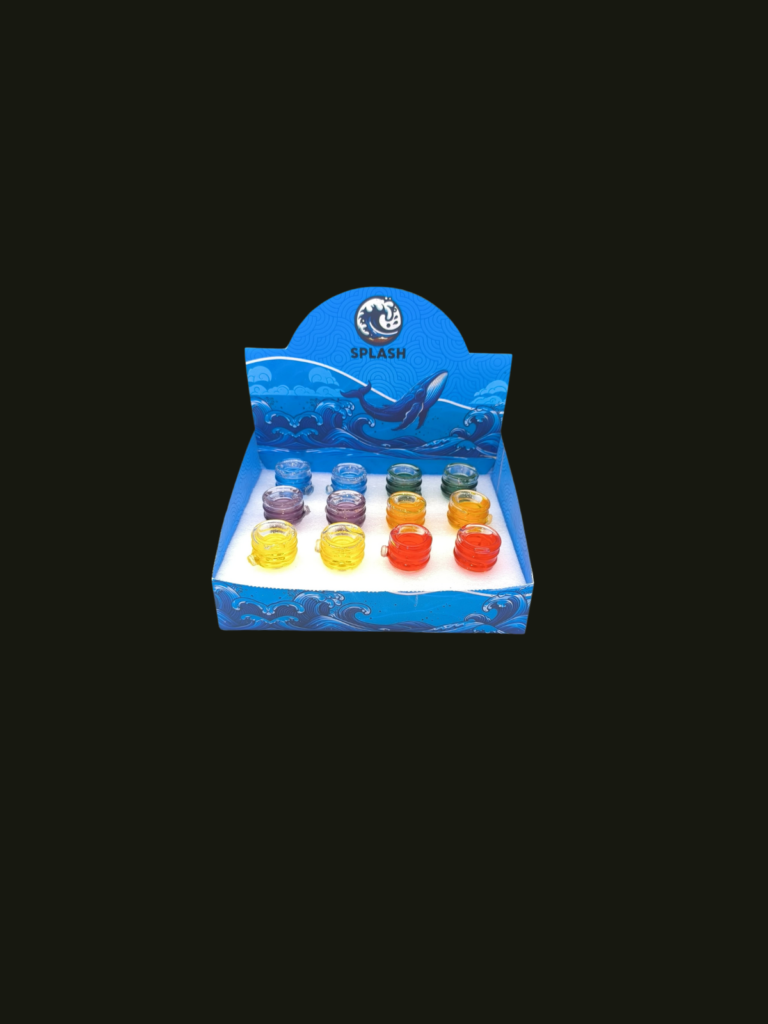 GLYCERINE BOWL 14 MM 6 ASST 12 PC DISPLAY