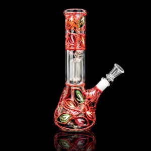 Waterpipe - 8in - Beaker - Single Perc - Asst. Vine Designs
