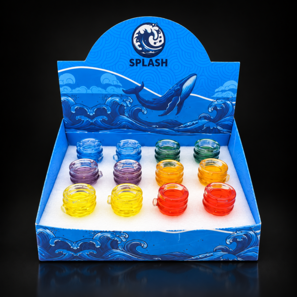 GLYCERINE BOWL 14 MM 6 ASST 12 PC DISPLAY
