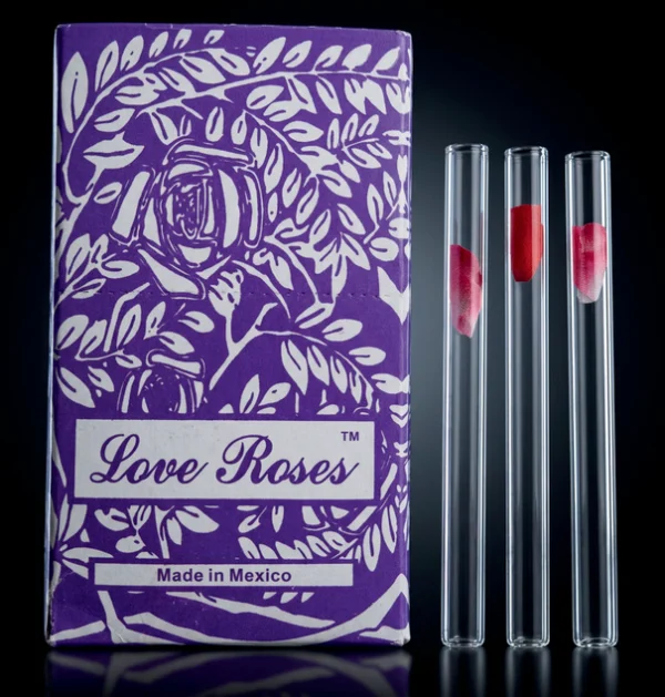 Love Rose 4" Chillums of 25 pcs 2mm thick Blue Box
