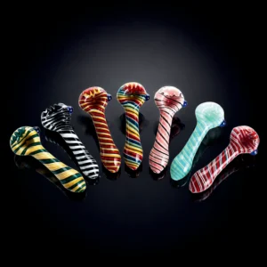 GLASS ARTISTIC HAND PIPE 4.5" ASST