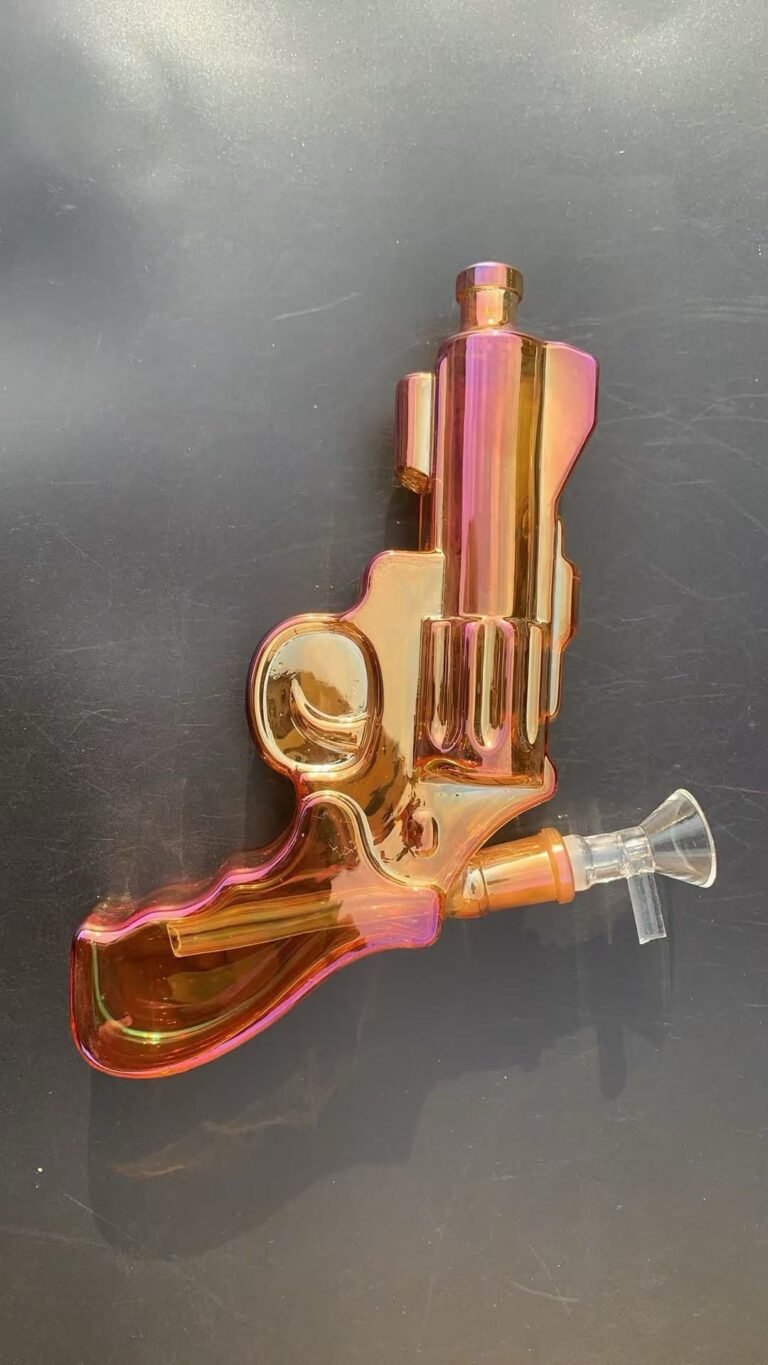 GLASS HAND GUN PIPE 8" ASST COLORS