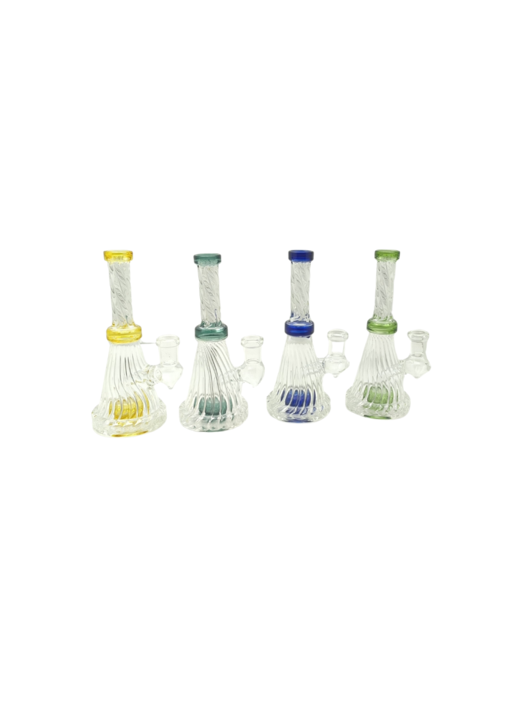 WATER PIPE 6" CUT GLASS 4 ASST