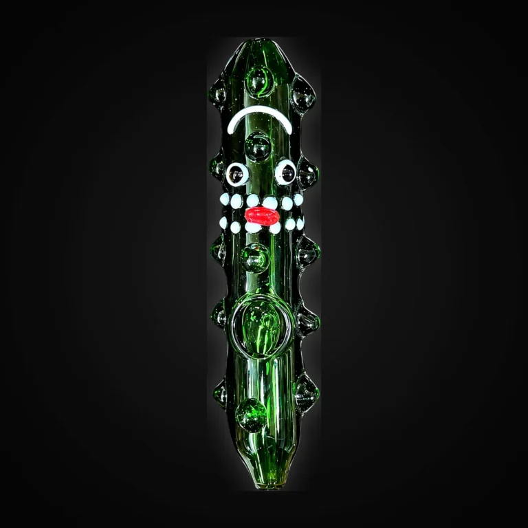 GLASS STEAM ROLLER GHOST 5' GREEN