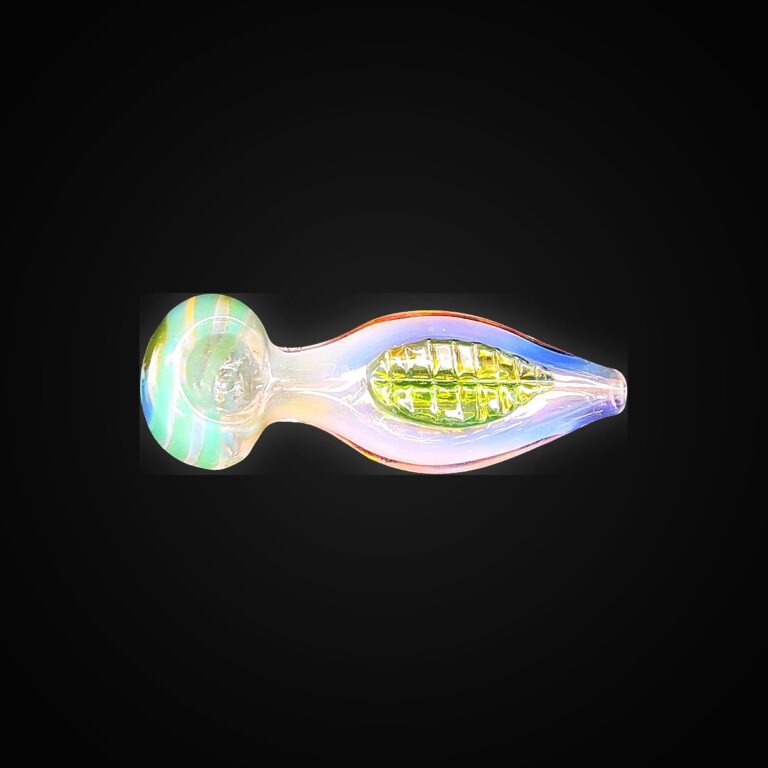GLASS PIPE5" GOLD FINISH DOTD 3 ASST