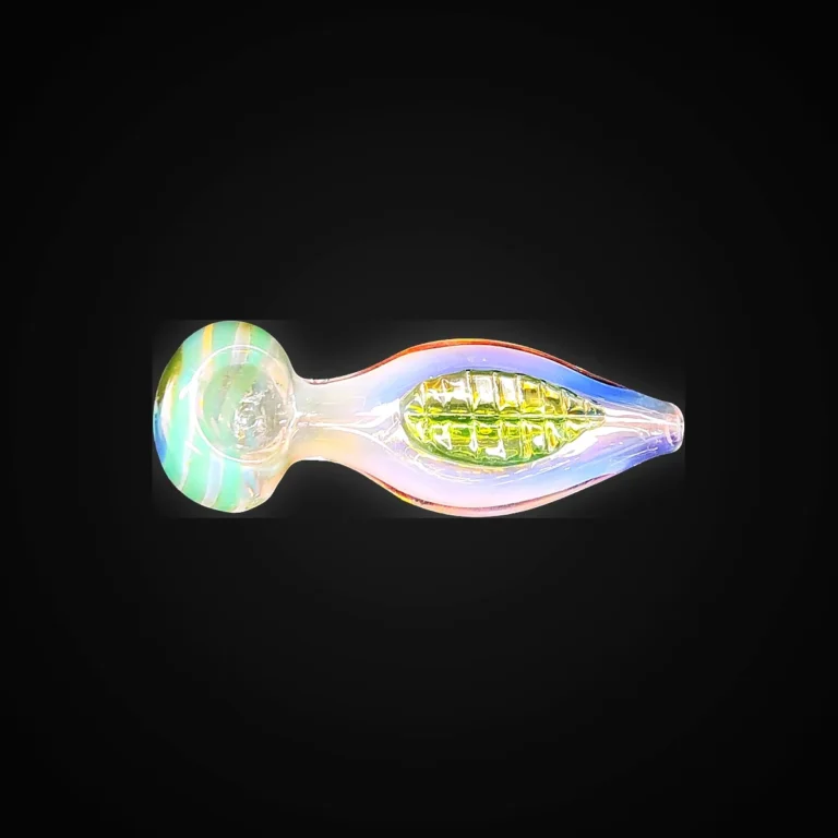 GLASS PIPE5" GOLD FINISH DOTD 3 ASST